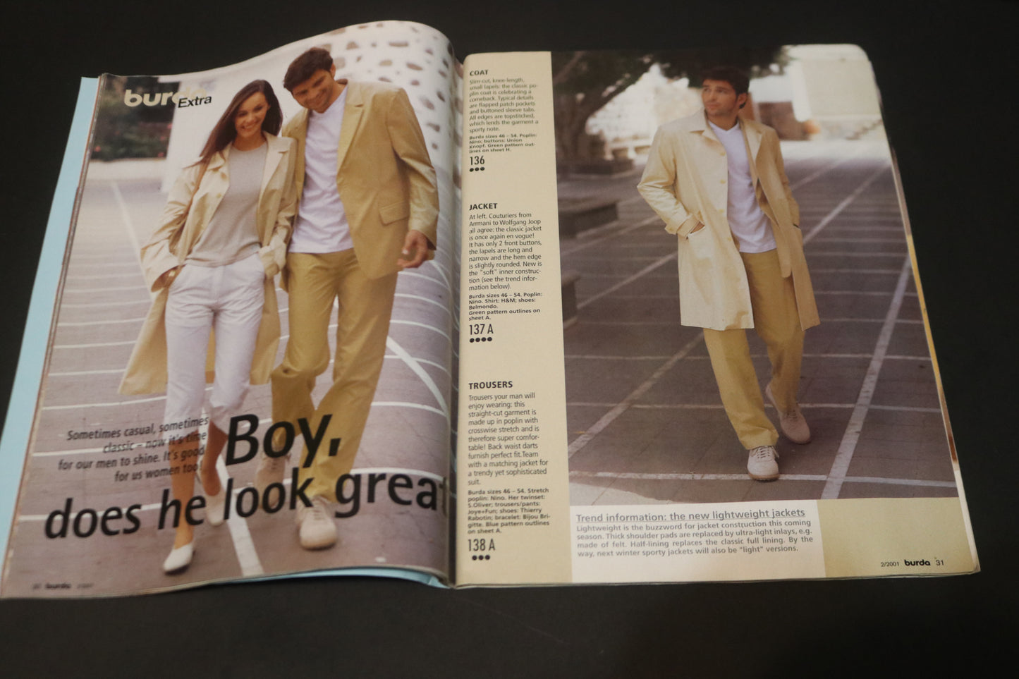 February 2001 Burda A World of Fashion Sewing Magazine