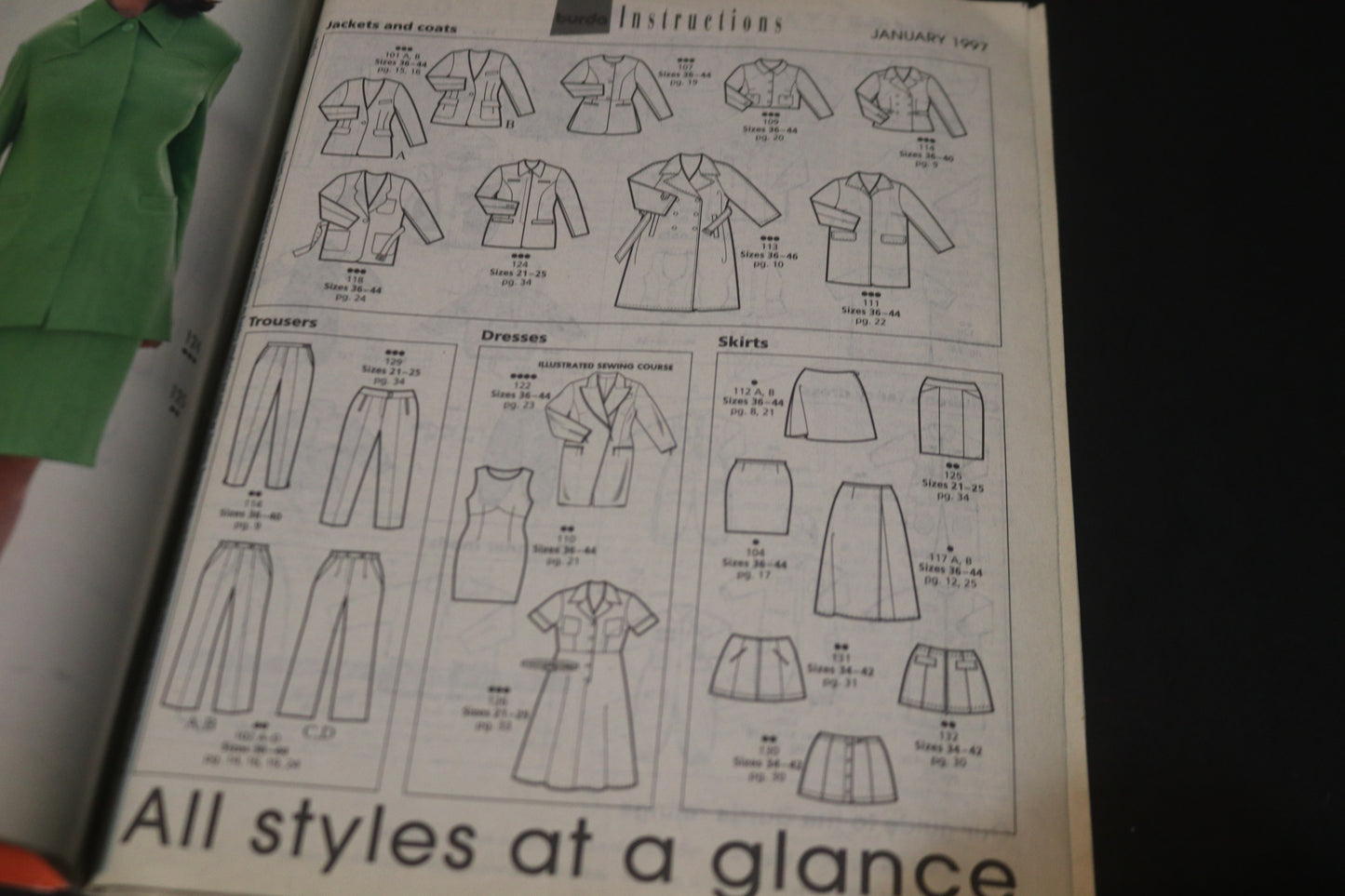 January 1997 Burda A World of Fashion Sewing Magazine