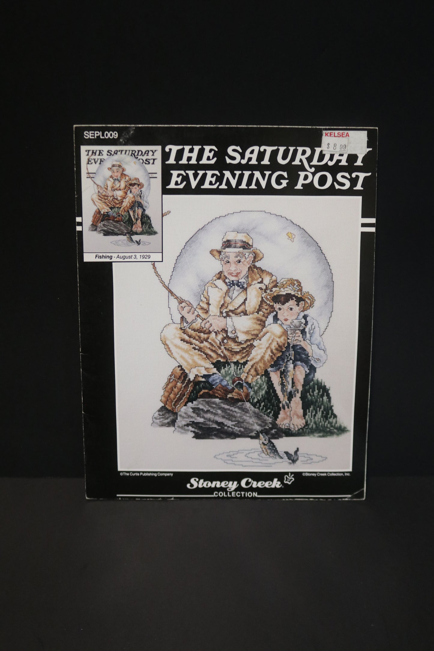 Norman Rockwell Stoney Creek SEPL009 The Saturday Evening Post Fishing Counted Cross Stitch Chart