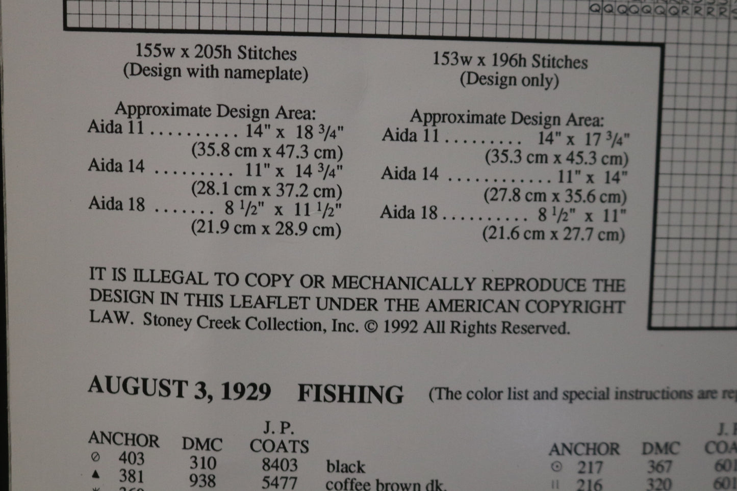 Norman Rockwell Stoney Creek SEPL009 The Saturday Evening Post Fishing Counted Cross Stitch Chart