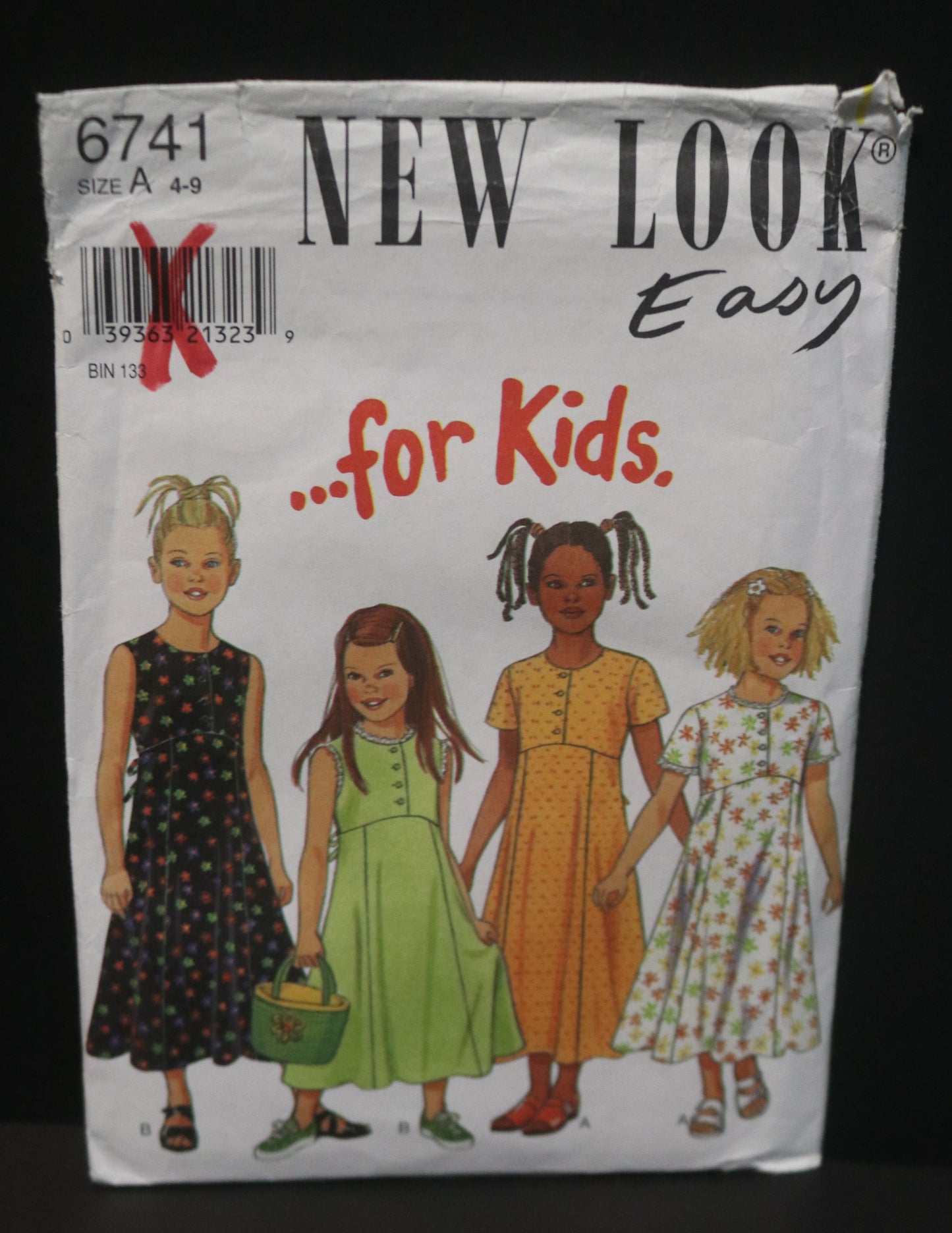 New look 6741 Girls Dress Sewing Pattern - UNCUT - Size 4 - 9