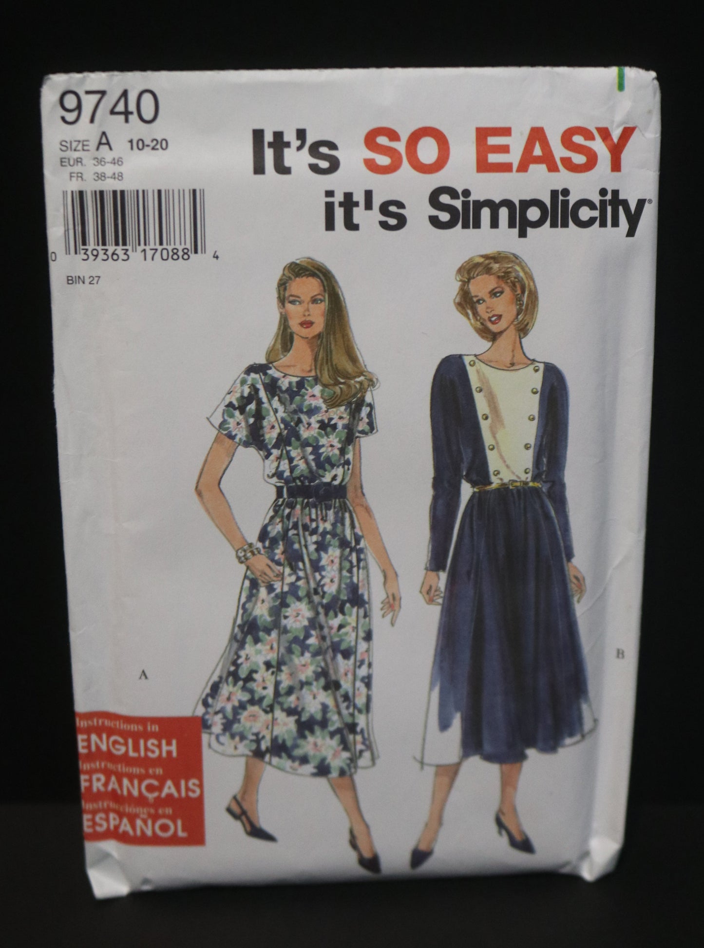 Simplicity 9740 Misses / Miss Petite Dress Sewing Pattern  UNCUT Size 10 - 20