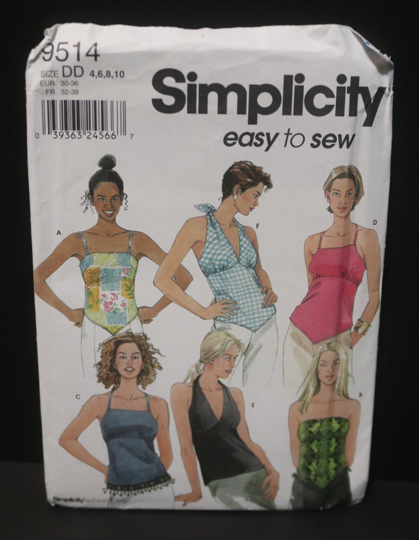 Simplicity 9514 Misses Tops Sewing Pattern - UNCUT - Size 4 6 8 10
