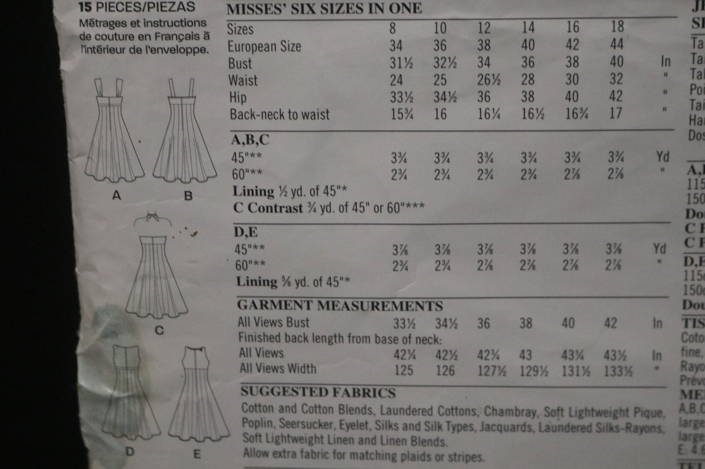 New Look 6589 isses Dress Sewing Pattern - UNCUT - Size 8 - 18