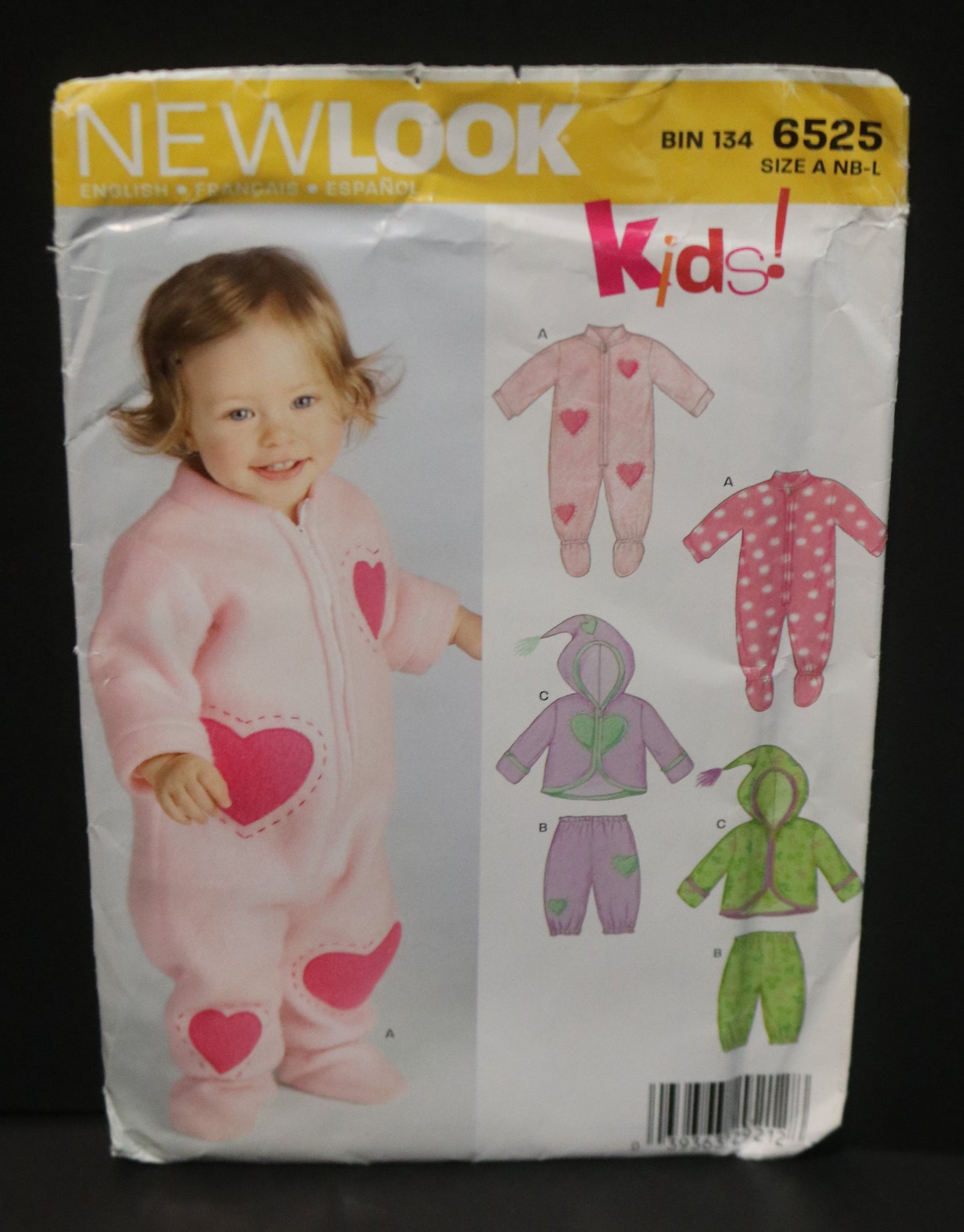 New Look 6525 Infants Romper Jacket and Pants Sewing Pattern UNCUT  Size NB S M L