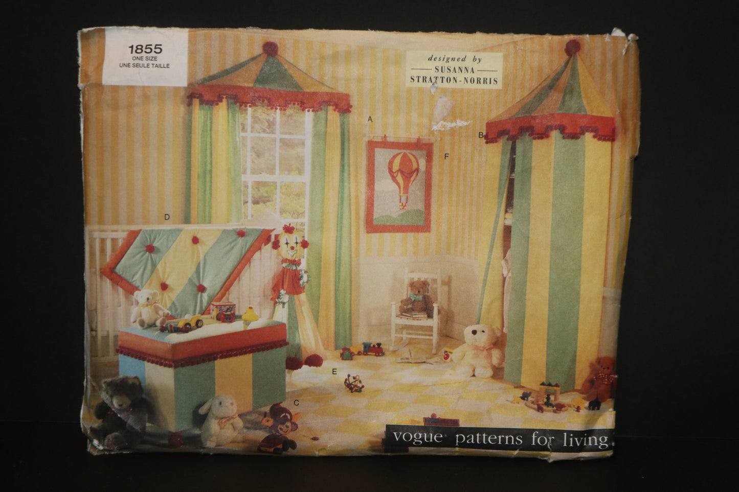 Vogue 1855  Patterns for living Circus Baby Room Sewing Pattern - UNCUT
