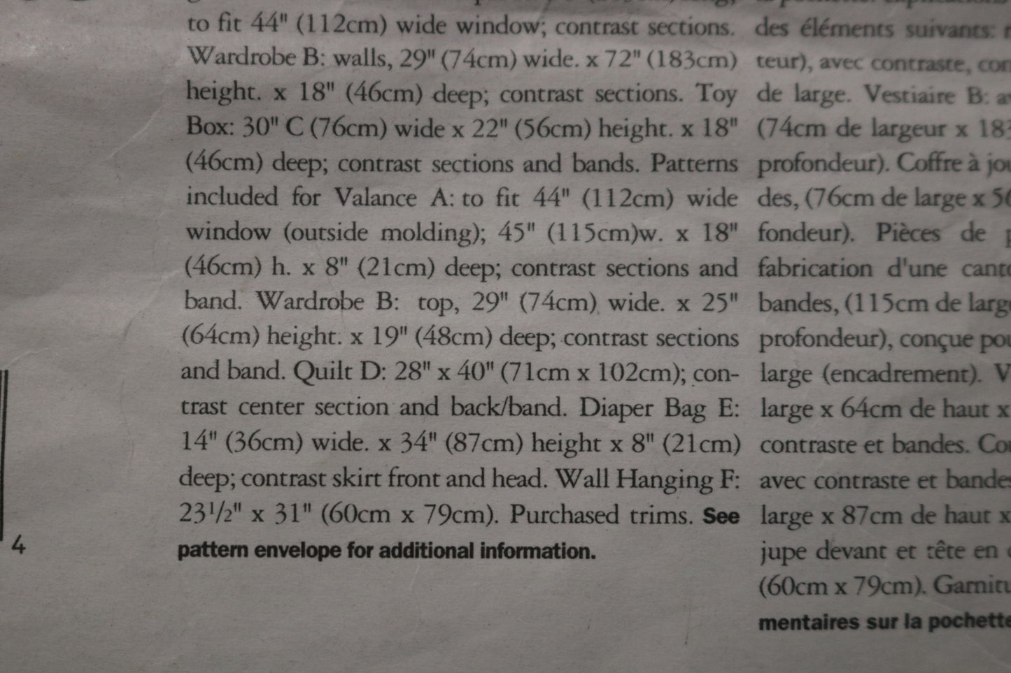 Vogue 1855  Patterns for living Circus Baby Room Sewing Pattern - UNCUT