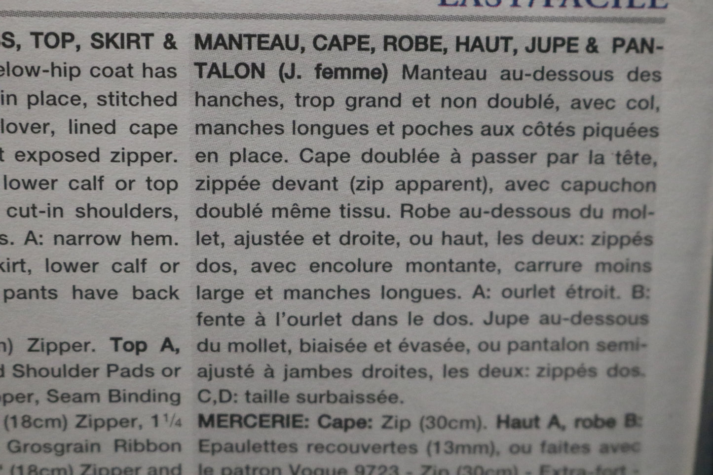 Vogue 2448 Misses Coat Cape Dress Top Skirt and Pants Sewing Pattern - UNCUT - Size 8 10 12