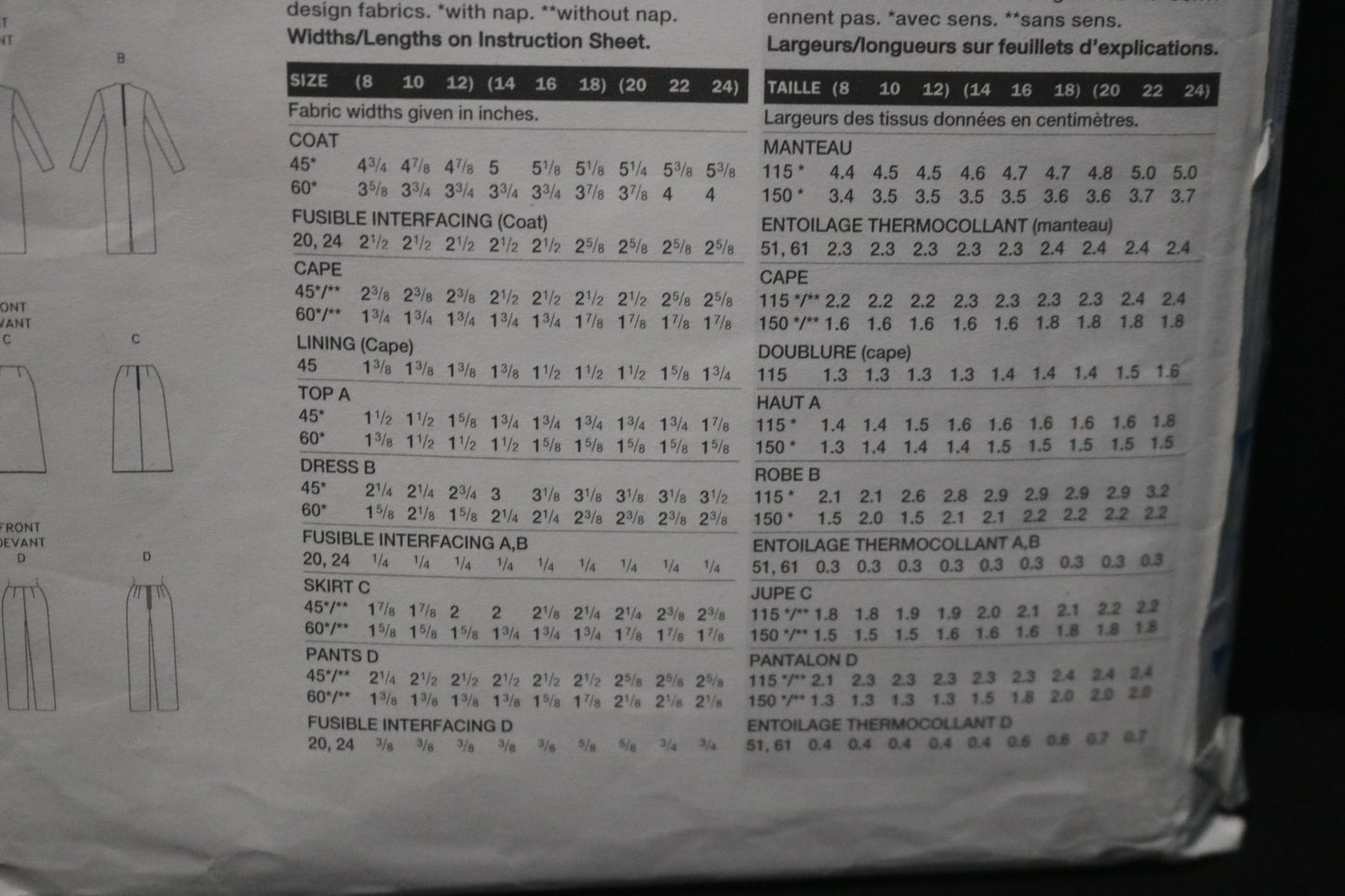 Vogue 2448 Misses Coat Cape Dress Top Skirt and Pants Sewing Pattern - UNCUT - Size 8 10 12