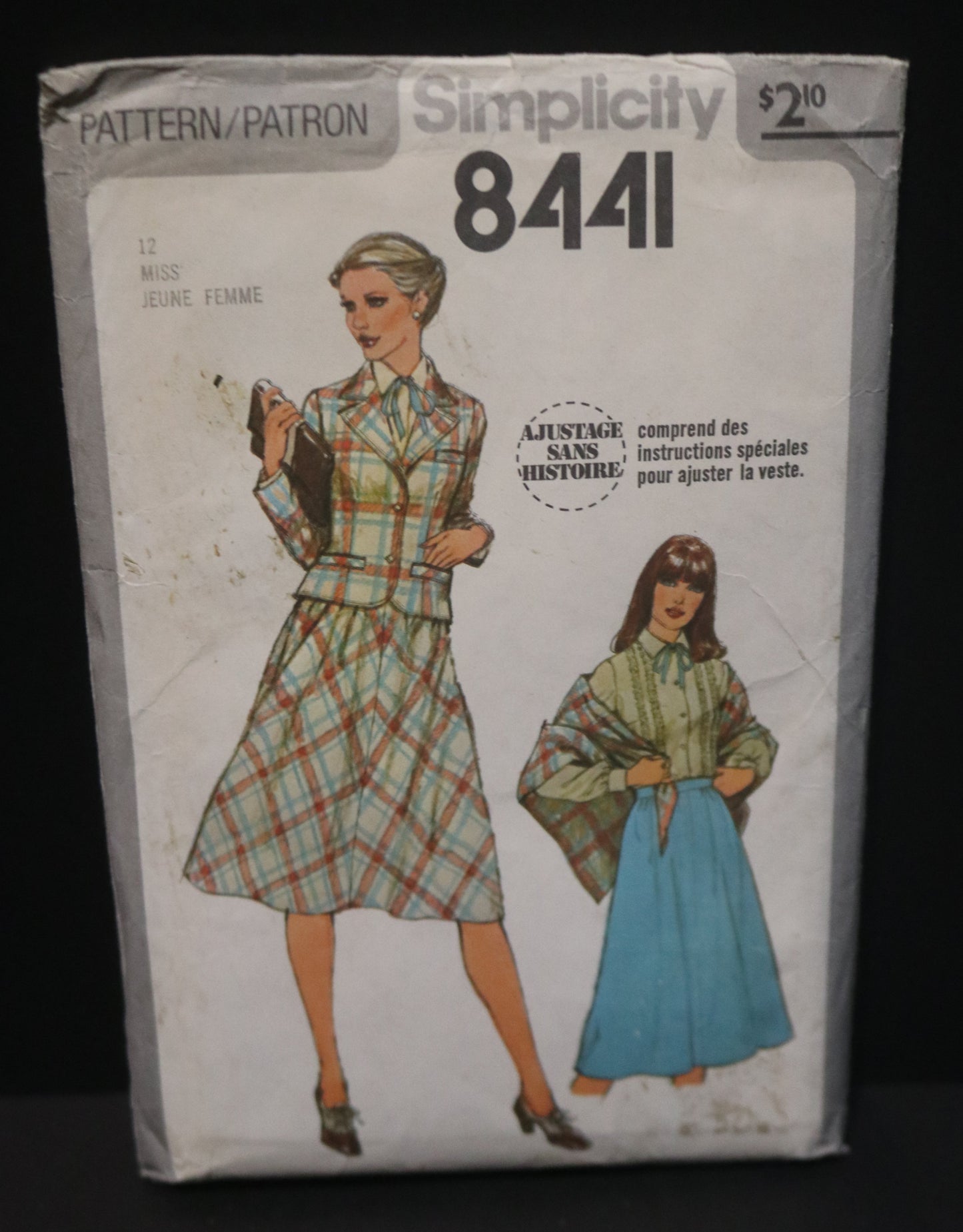 Simplicity 8441 Misses Unlined Jacket, Bias Skirt, Blouse and Shawl Sewing Pattern UNCUT - Size 12