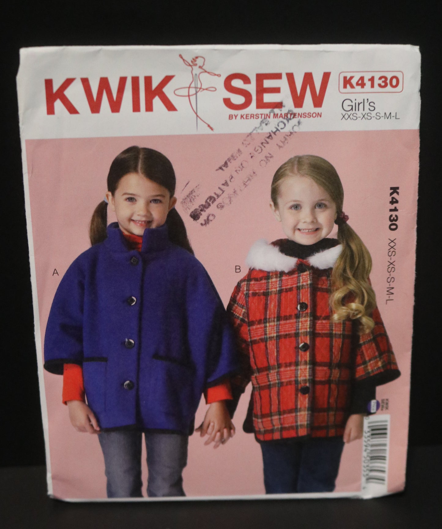 Kwik Sew 4130 Girls jackets Sewing Pattern UNCUT Size XxS XS S M L