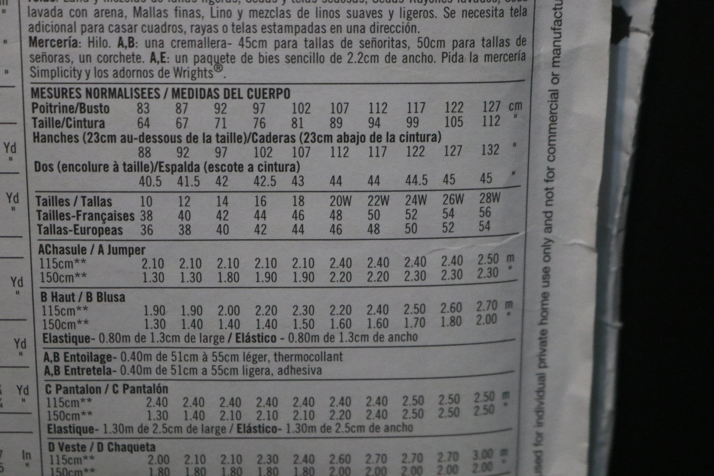 Simplicity 2866 Womens Pants Jumper or Top and Jacket or Vest and Belt Sewing Pattern UNCUT Size 20W - 28W