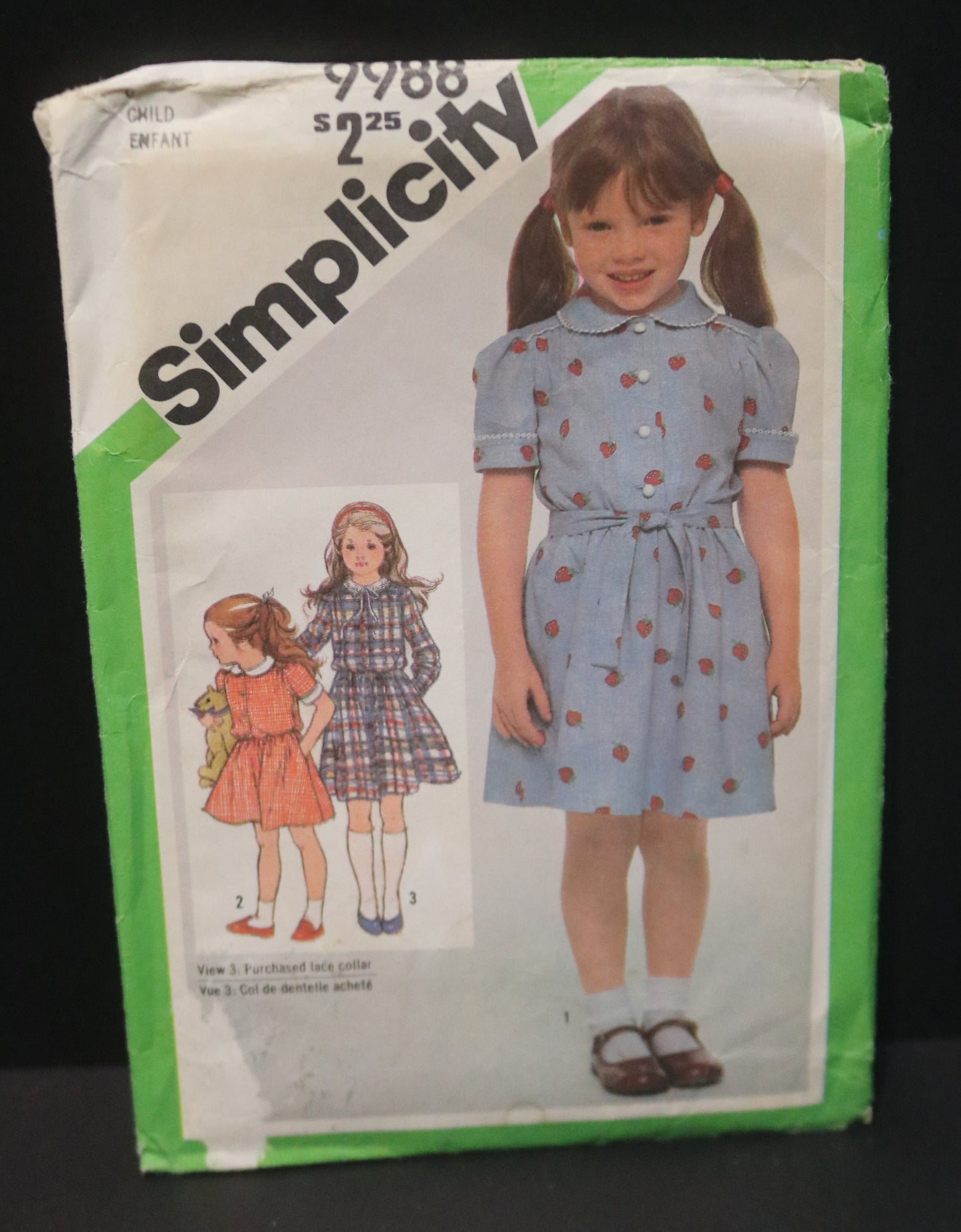 Simplicity 9988 Childs Pullover Dress Sewing Pattern - UNCUT Size 6