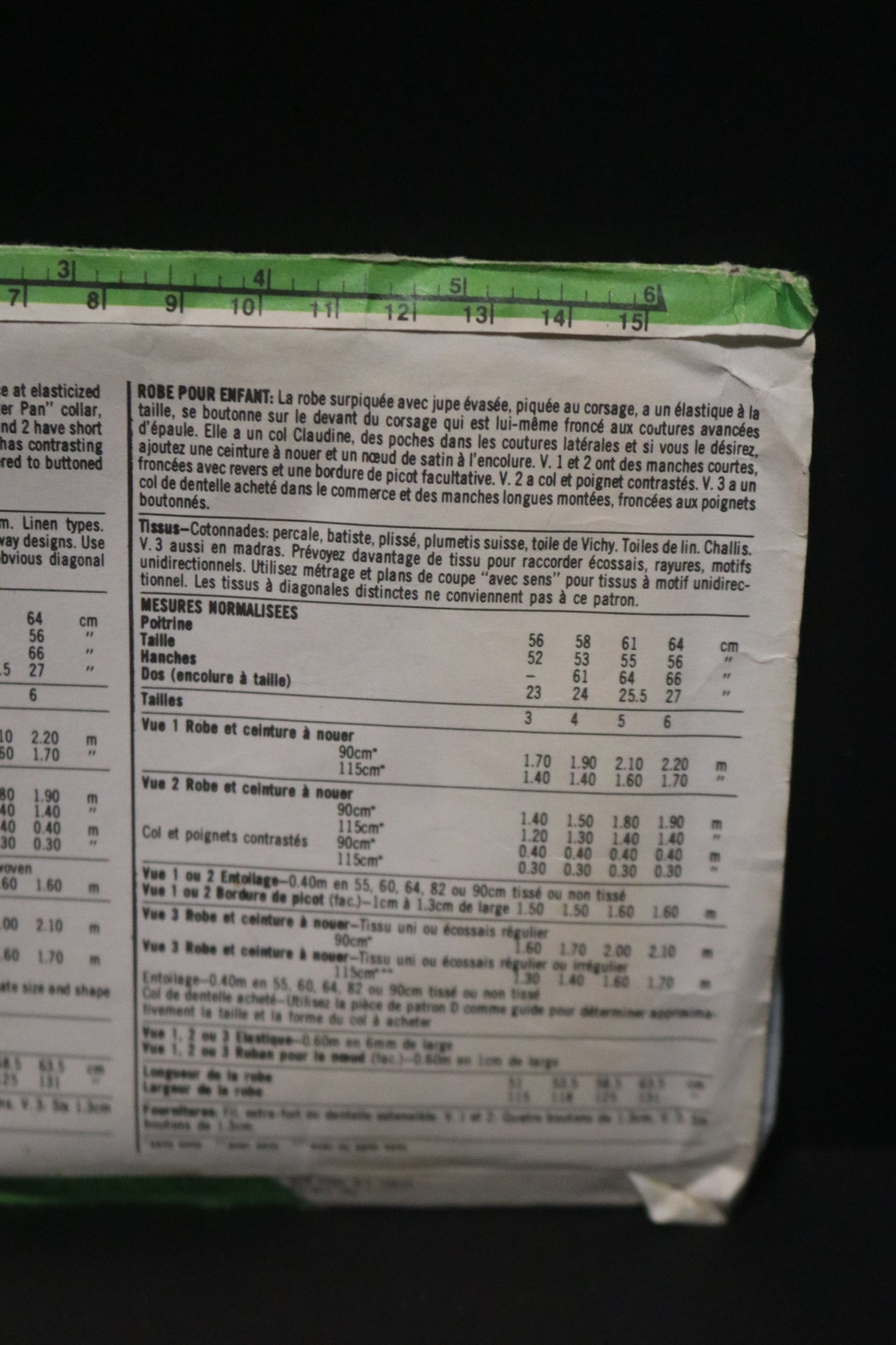 Simplicity 9988 Childs Pullover Dress Sewing Pattern - UNCUT Size 6