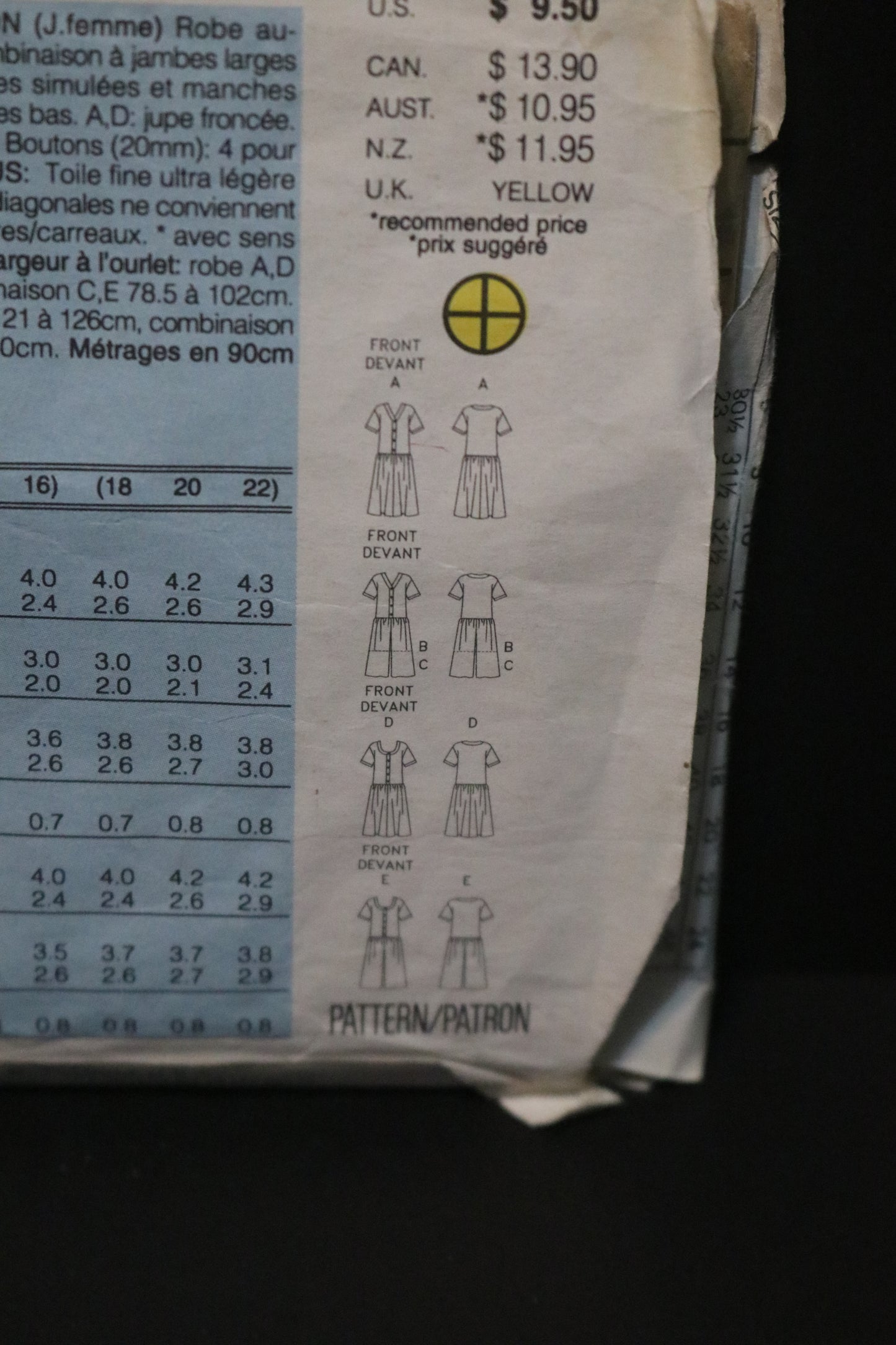 Butterick 6781 Misses Dress and Jumpsuit Sewing Pattern UNCUT Size 18 20 22