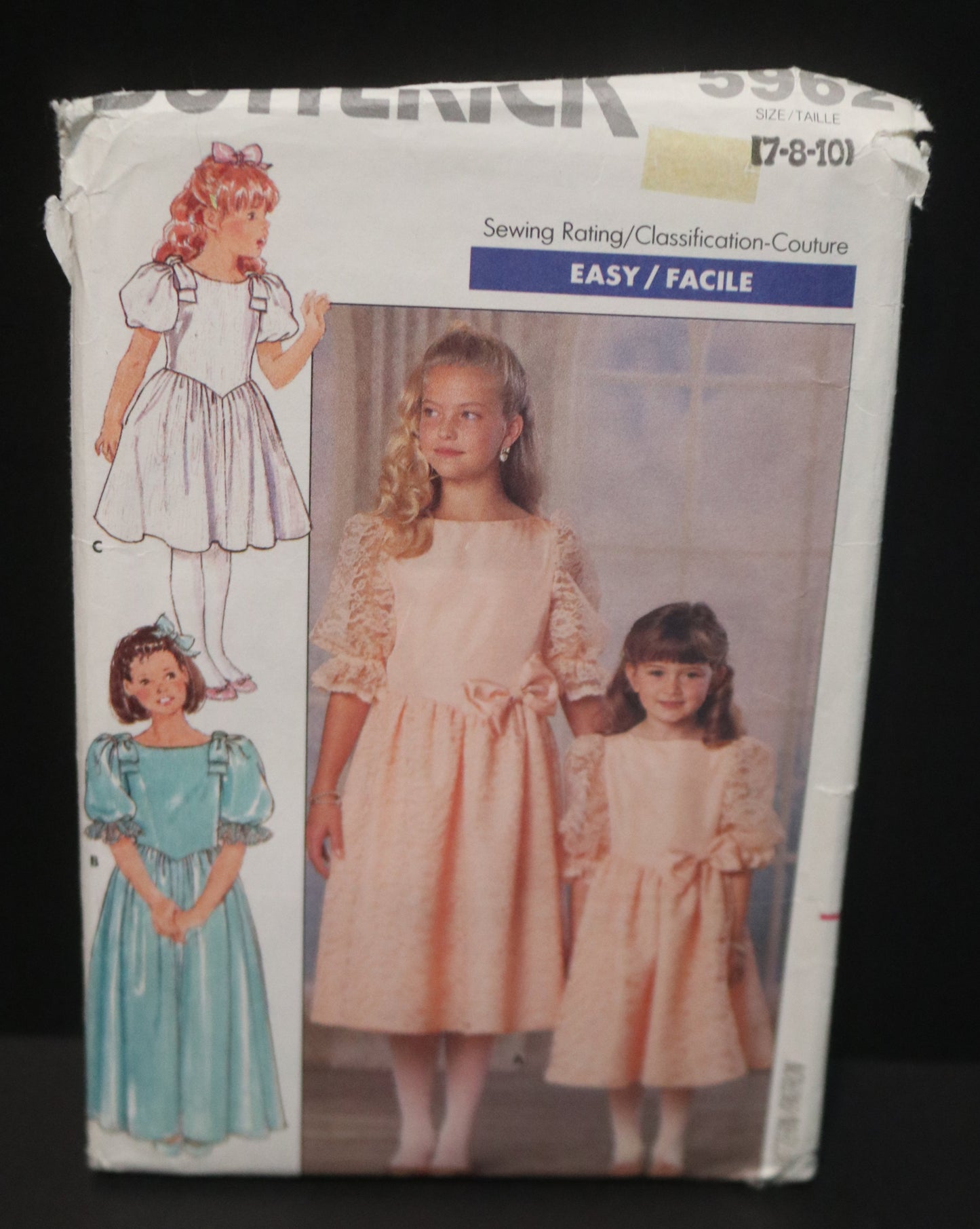 Butterick 5962 Girls Dress Sewing Pattern - UNCUT Size 7 8 10