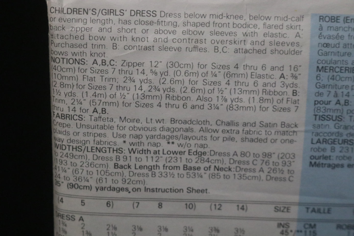 Butterick 5962 Girls Dress Sewing Pattern - UNCUT Size 7 8 10