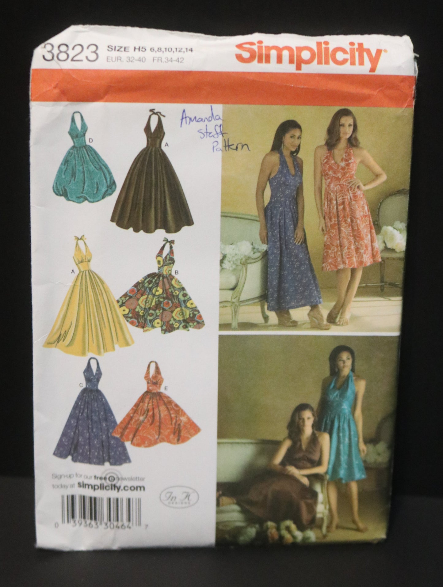 Simplicity 3823 Misses Dress with Skirt and Length Variations Sewing Pattern   UNCUT  Size 6 8 10 12 14