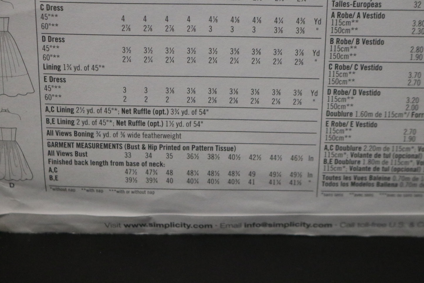 Simplicity 3823 Misses Dress with Skirt and Length Variations Sewing Pattern   UNCUT  Size 6 8 10 12 14