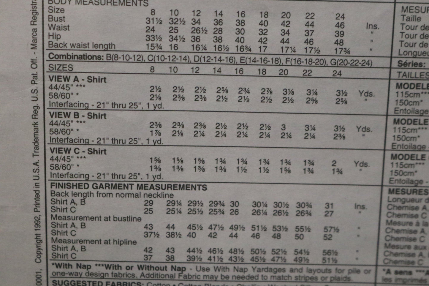 McCalls 5937 Misses Shirt in Two Lengths Sewing Pattern UNCUT - Size 12 14 16