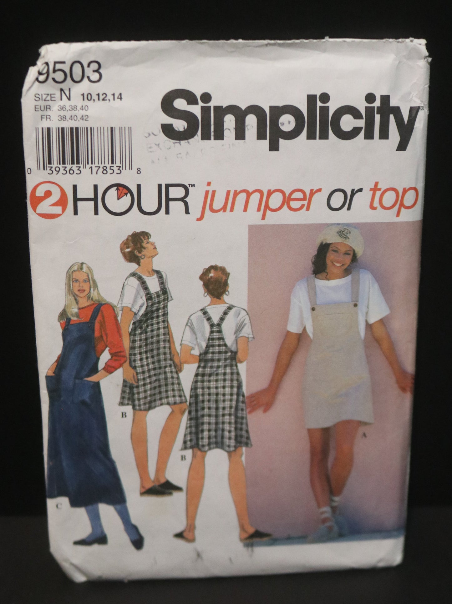 Simplicity 9503 MIsses Jumper and Top Sewing Pattern - UNCUT - Size 10 12 14