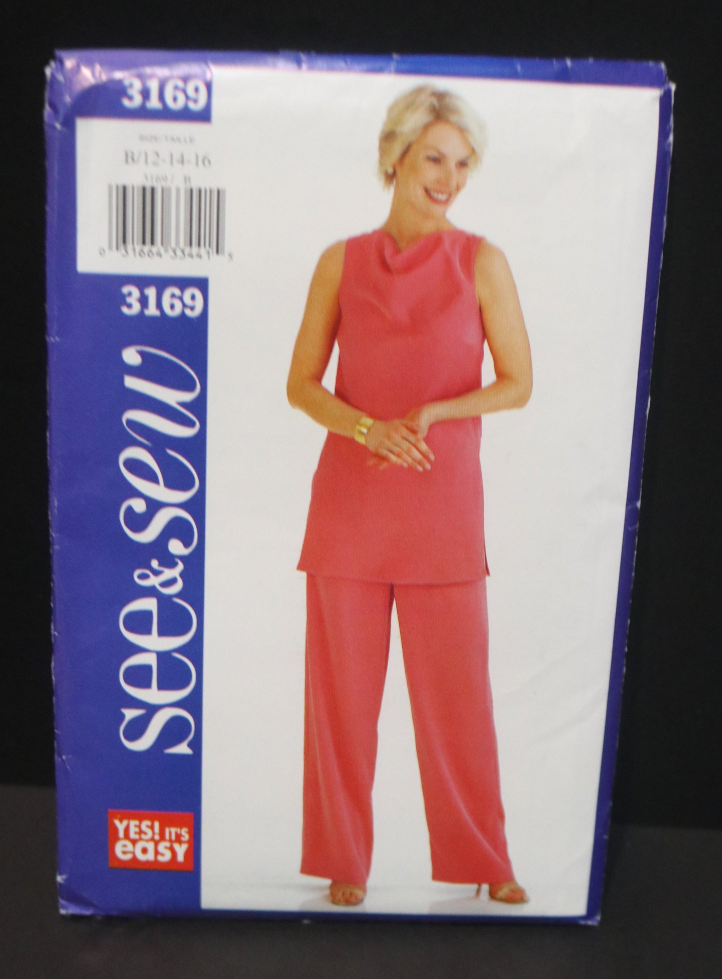 See and Sew 3169 Misses / Misses Petite Tunic and Pants Sewing Pattern UNCUT Size 12 14 16