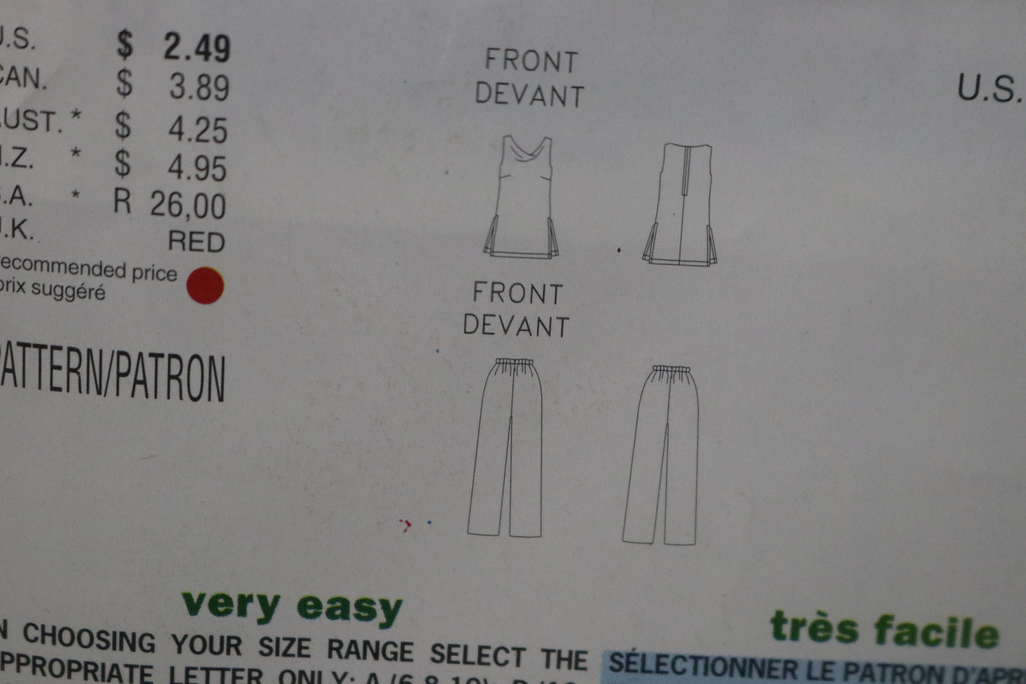 See and Sew 3169 Misses / Misses Petite Tunic and Pants Sewing Pattern UNCUT Size 12 14 16