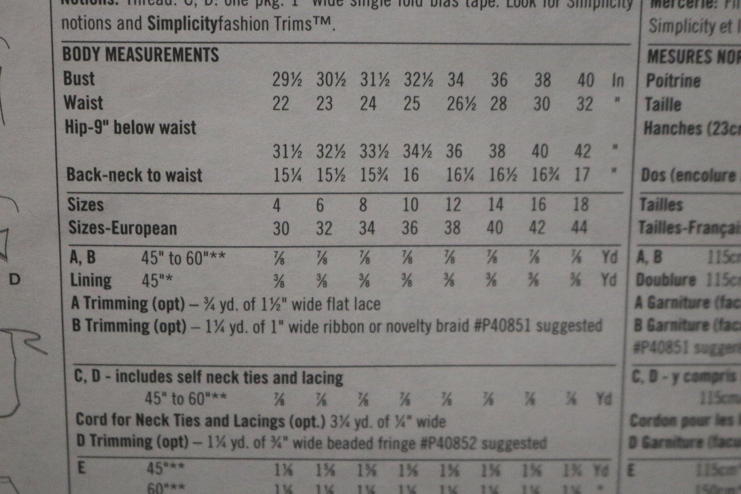 Simplicity 9563 Misses Tops Sewing Pattern - UNCUT - Size 12 14 16 18