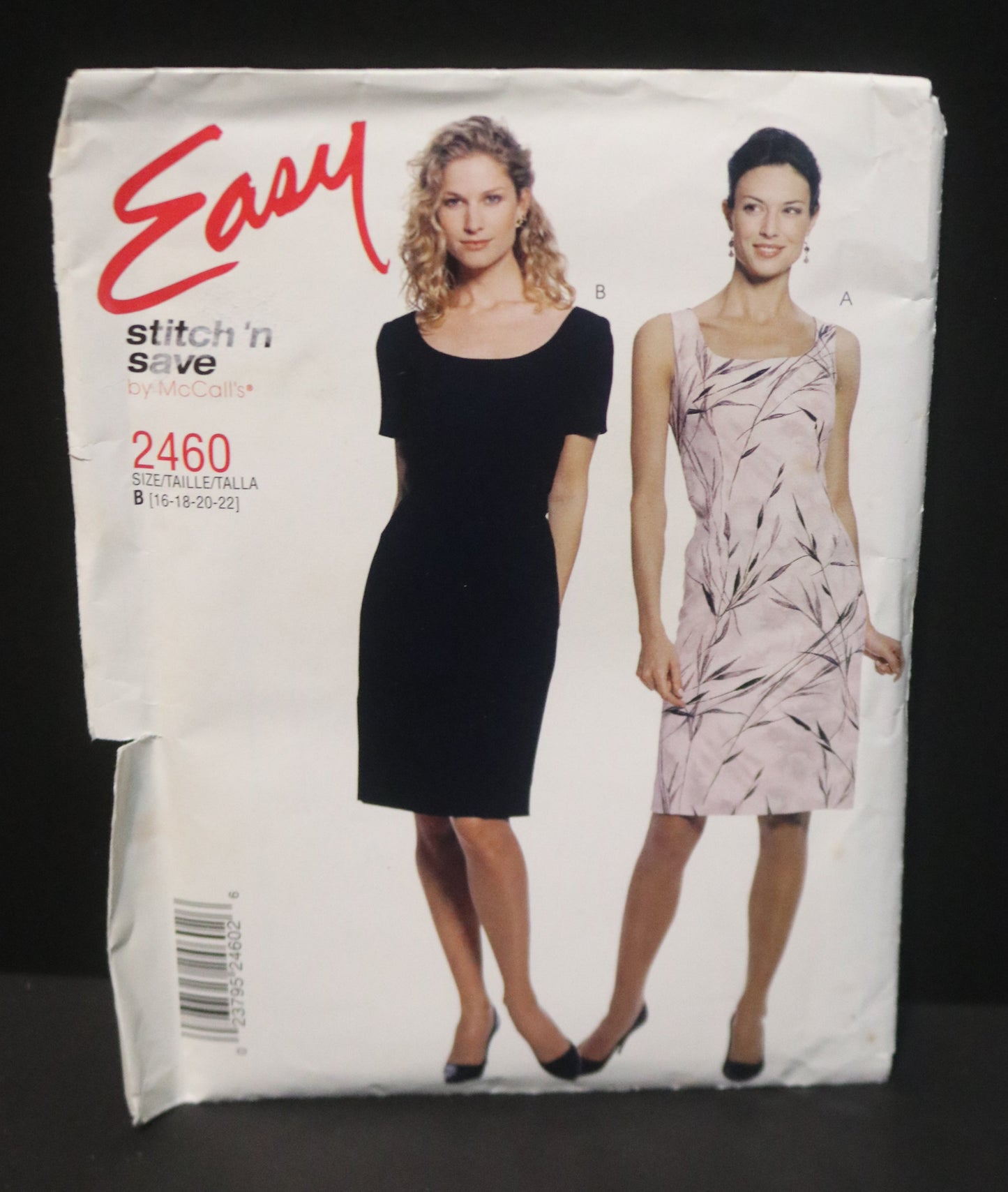 Stitch n Save 2460 Misses Dresses Sewing Pattern - UNCUT - Size 16 18 20 22