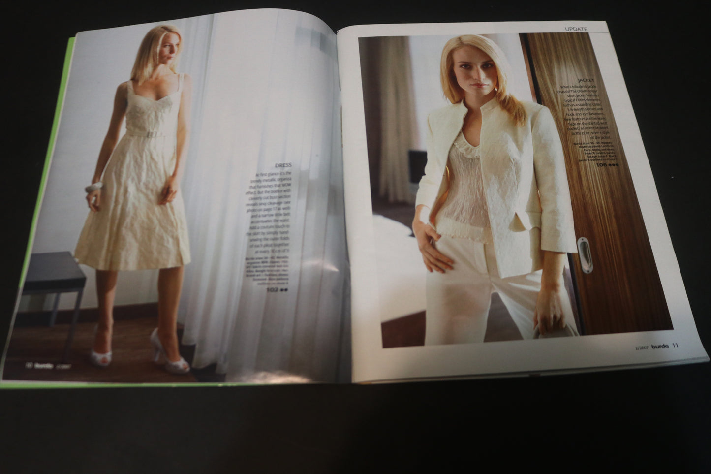ENGLISH Febraury 2007 Burda A World of Fashion Sewing Magazine with Pattern Insert