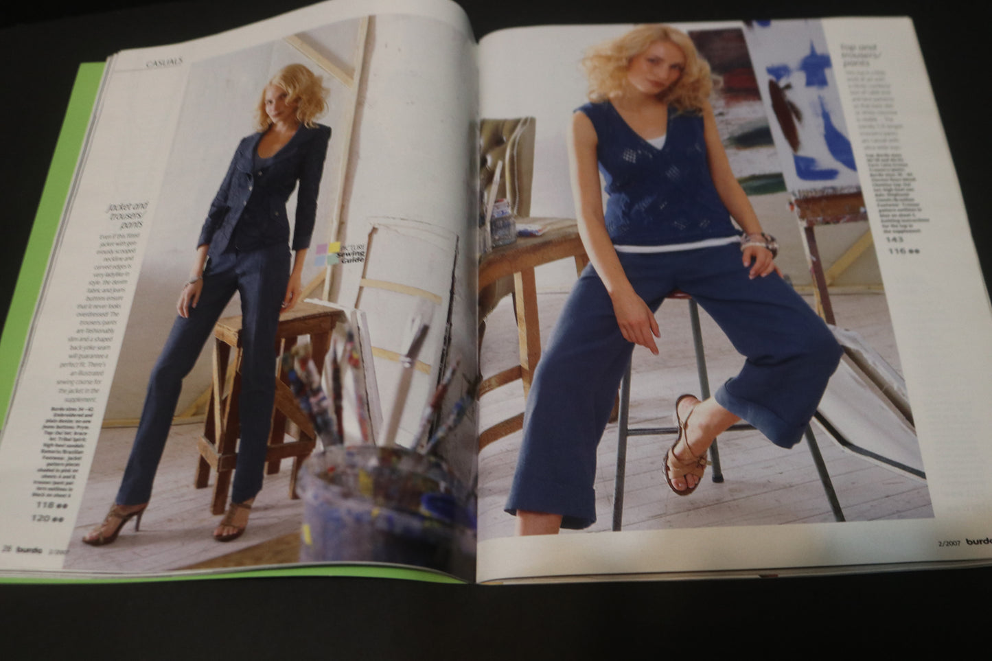 ENGLISH Febraury 2007 Burda A World of Fashion Sewing Magazine with Pattern Insert