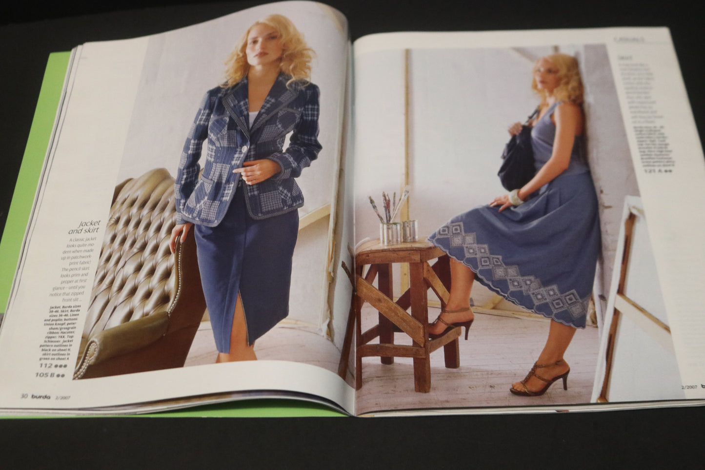 ENGLISH Febraury 2007 Burda A World of Fashion Sewing Magazine with Pattern Insert