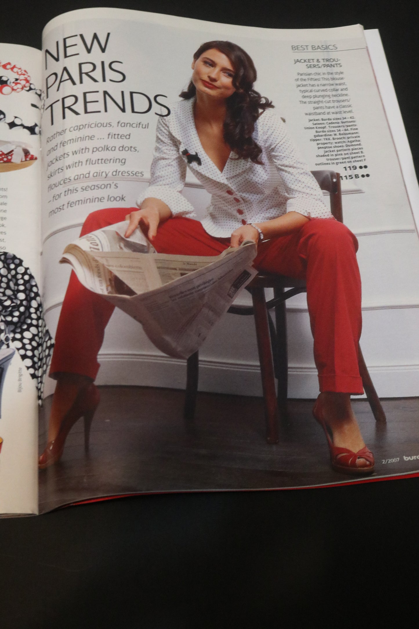 ENGLISH Febraury 2007 Burda A World of Fashion Sewing Magazine with Pattern Insert