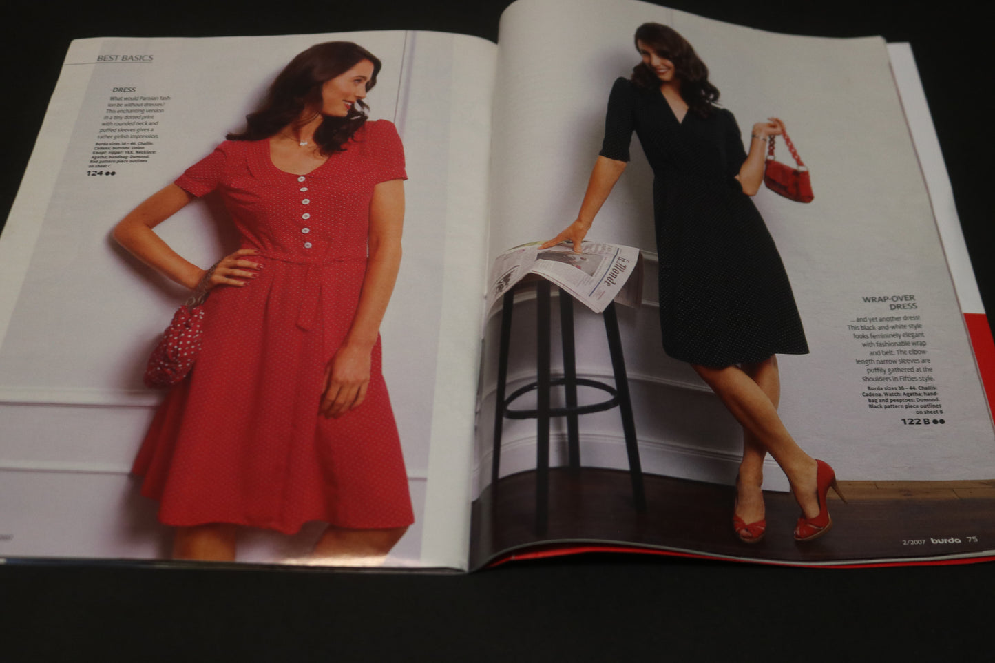 ENGLISH Febraury 2007 Burda A World of Fashion Sewing Magazine with Pattern Insert
