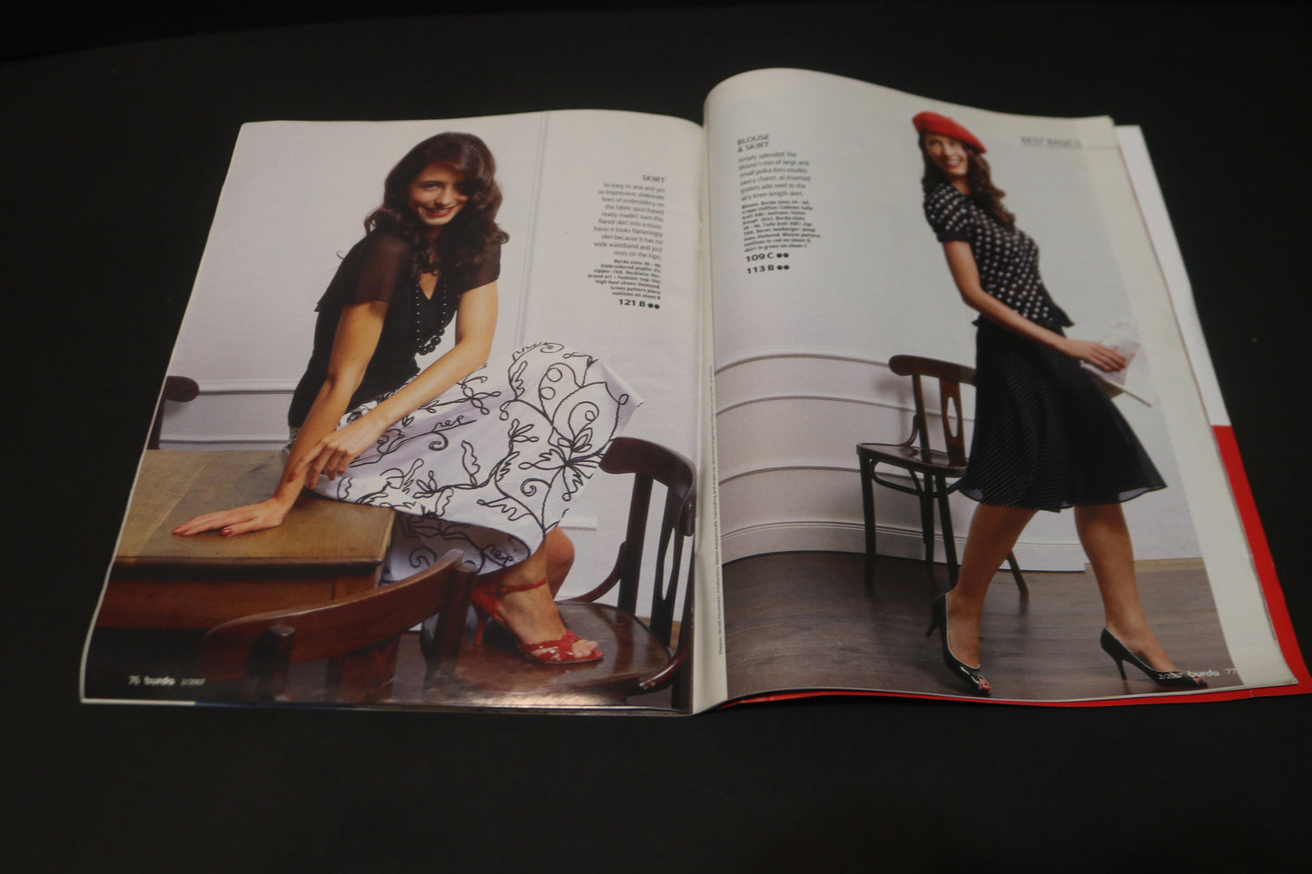 ENGLISH Febraury 2007 Burda A World of Fashion Sewing Magazine with Pattern Insert