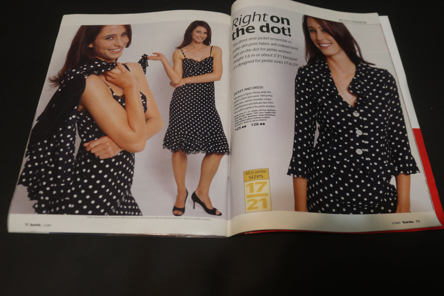 ENGLISH Febraury 2007 Burda A World of Fashion Sewing Magazine with Pattern Insert