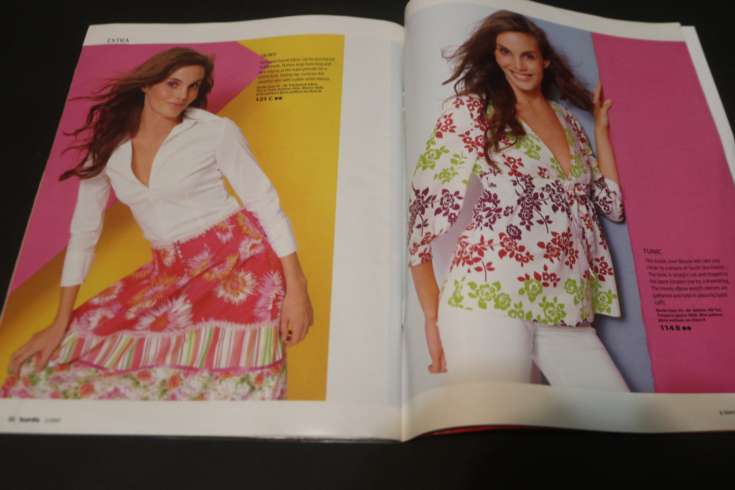 ENGLISH Febraury 2007 Burda A World of Fashion Sewing Magazine with Pattern Insert