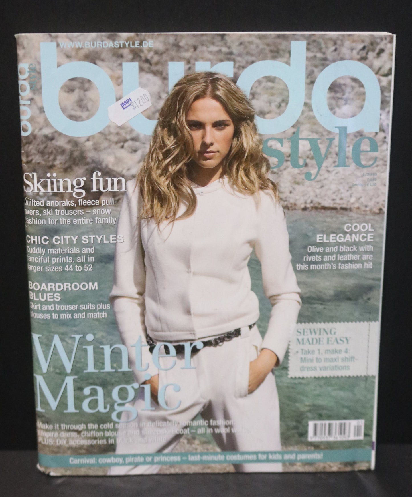 ENGLISH Burda Style Sewing Magazine with Pattern Insert - January 2010