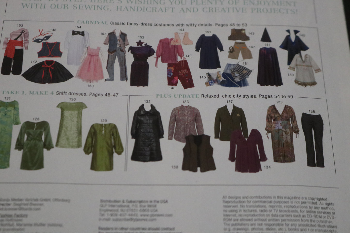 ENGLISH Burda Style Sewing Magazine with Pattern Insert - January 2010