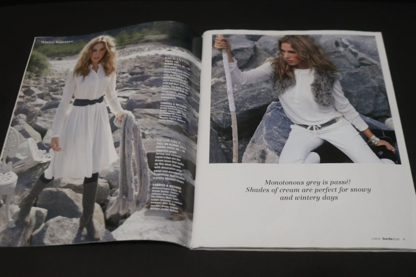 ENGLISH Burda Style Sewing Magazine with Pattern Insert - January 2010