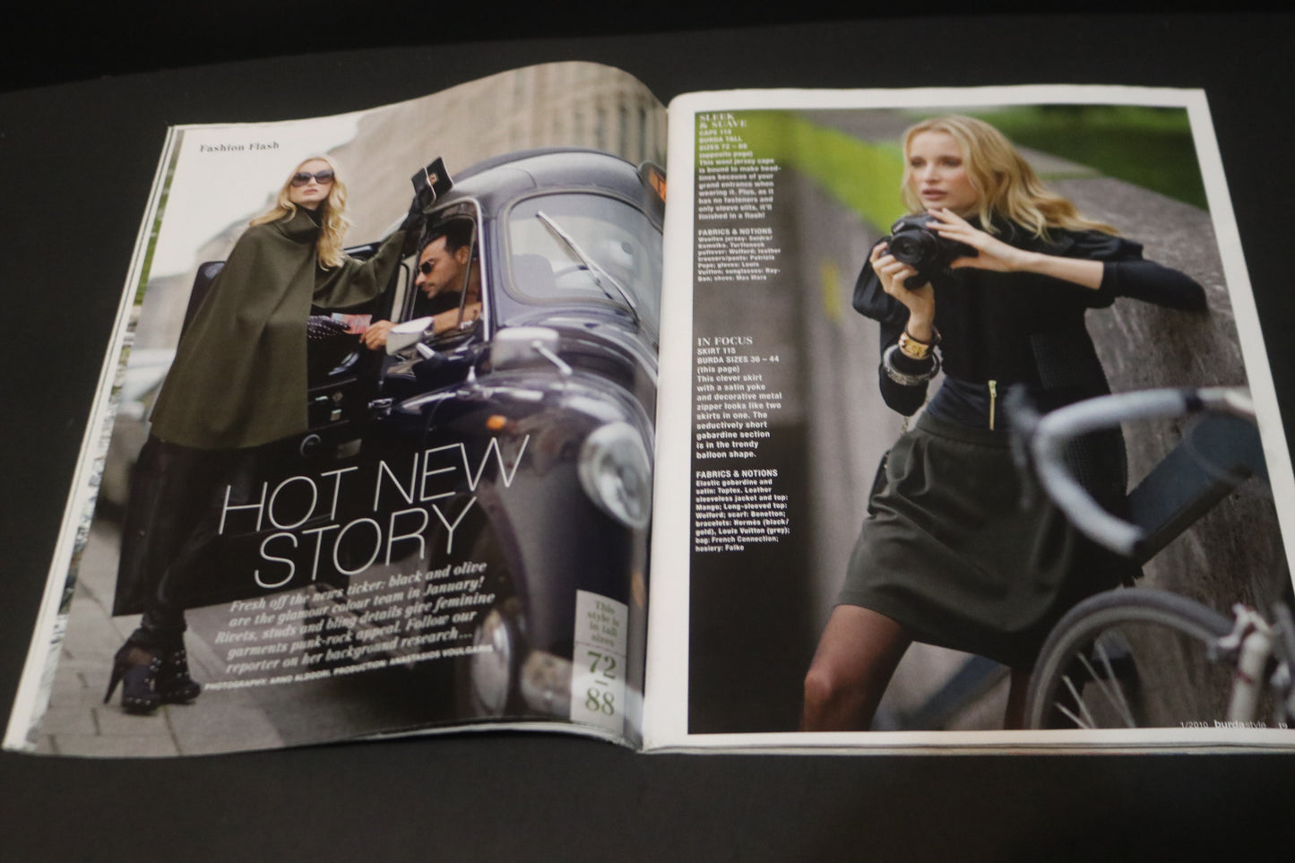 ENGLISH Burda Style Sewing Magazine with Pattern Insert - January 2010