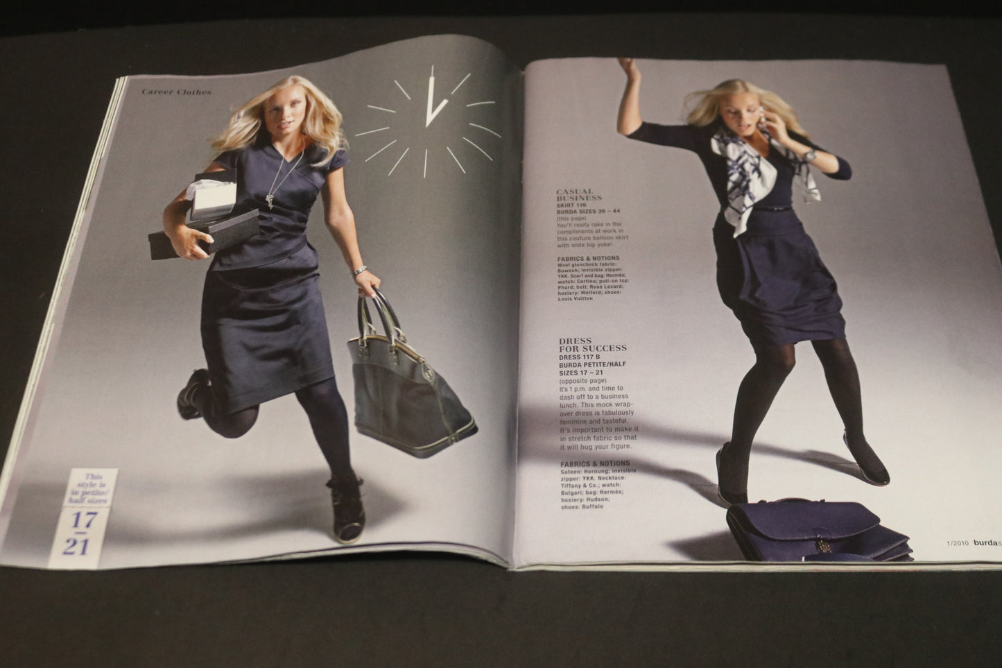 ENGLISH Burda Style Sewing Magazine with Pattern Insert - January 2010