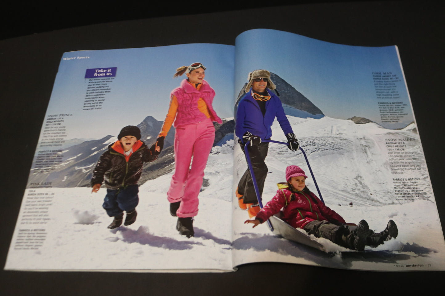 ENGLISH Burda Style Sewing Magazine with Pattern Insert - January 2010