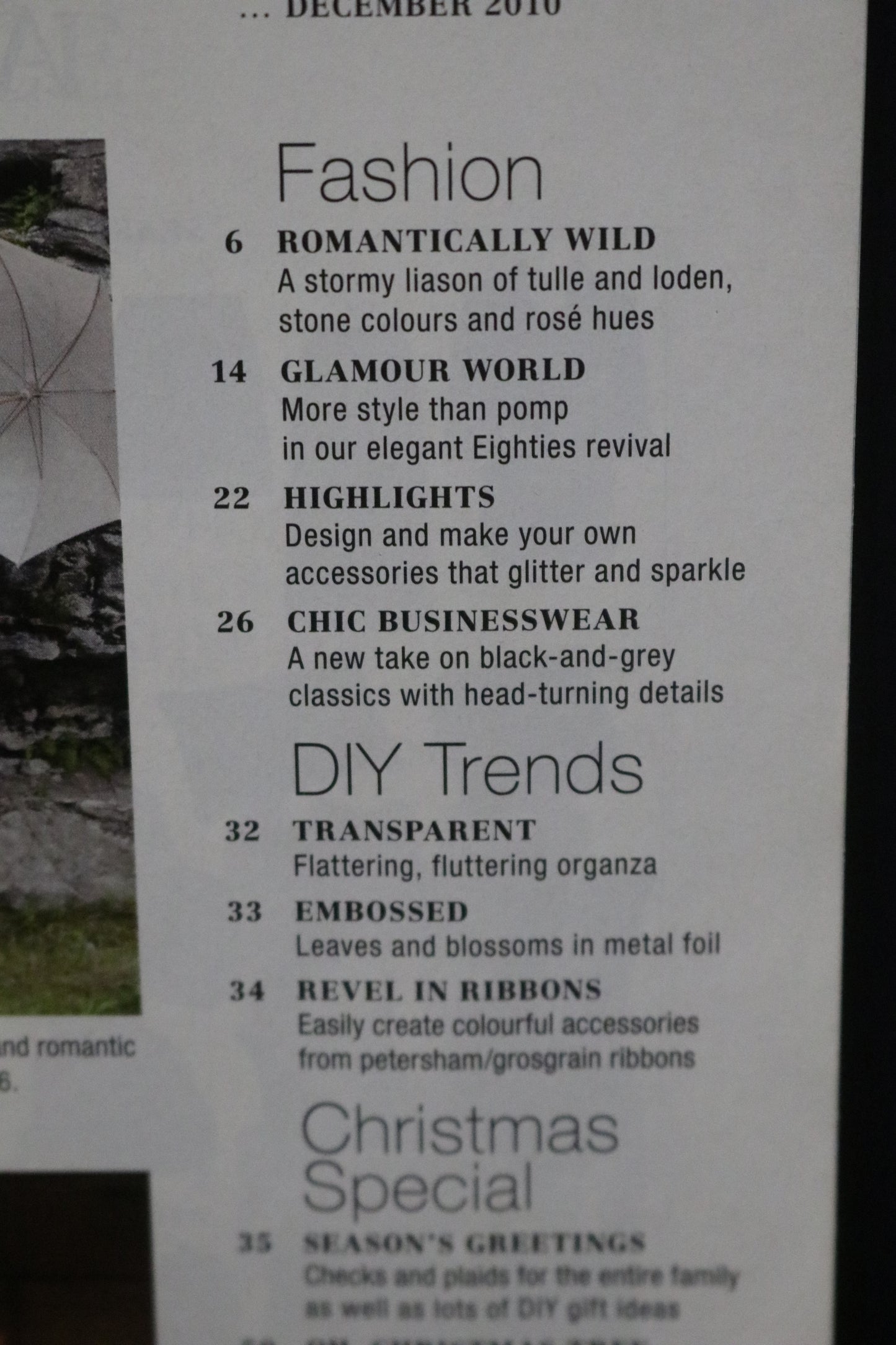 ENGLISH Burda Style Sewing Magazine with Pattern Insert - December 2010