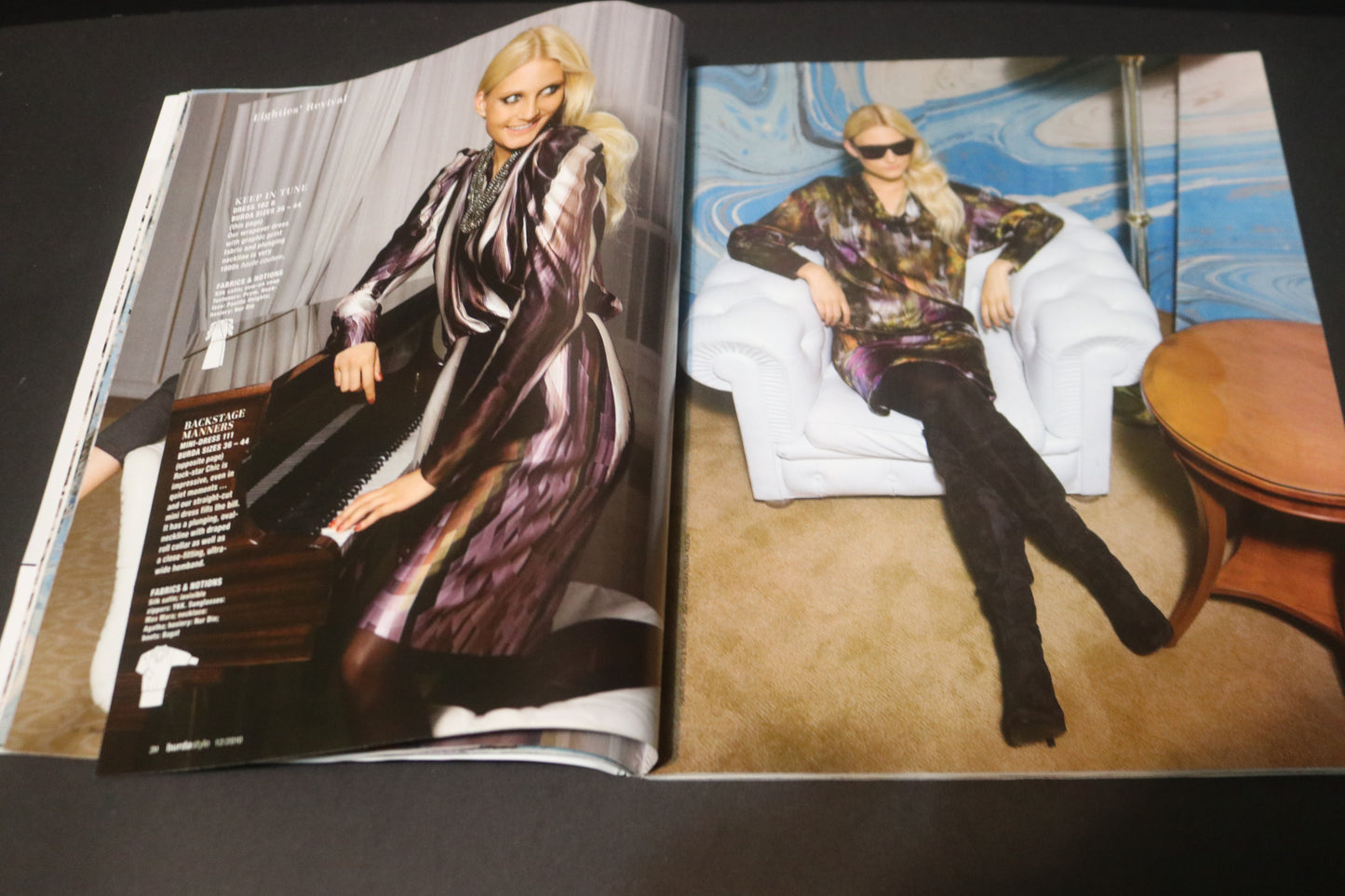 ENGLISH Burda Style Sewing Magazine with Pattern Insert - December 2010