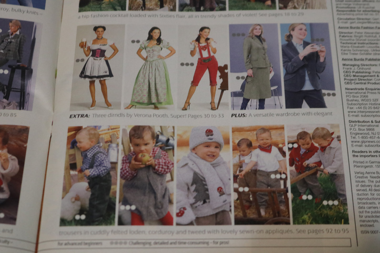 ENGLISH September 2006 Burda A World of Fashion Sewing Magazine with Pattern Insert