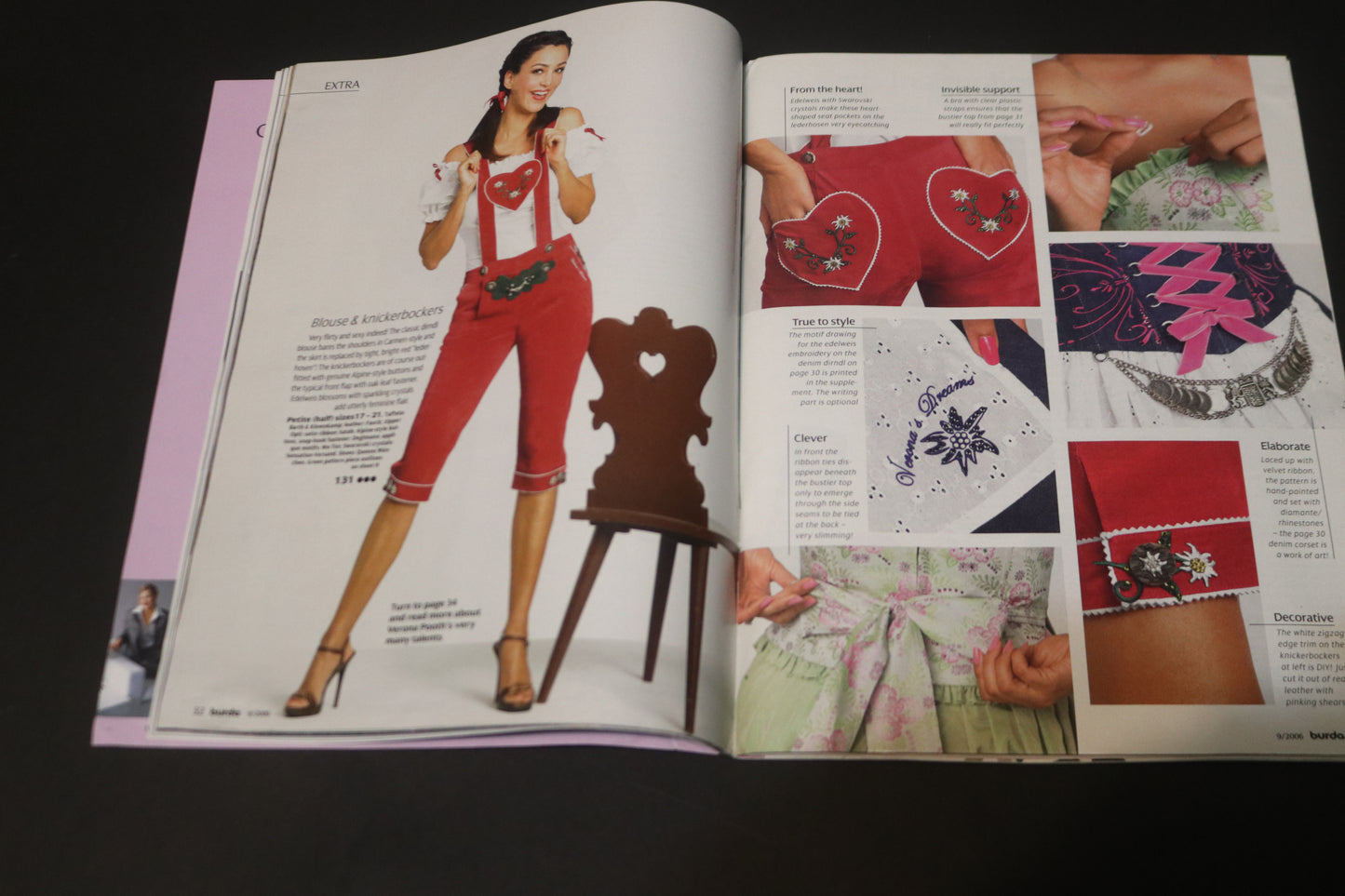 ENGLISH September 2006 Burda A World of Fashion Sewing Magazine with Pattern Insert