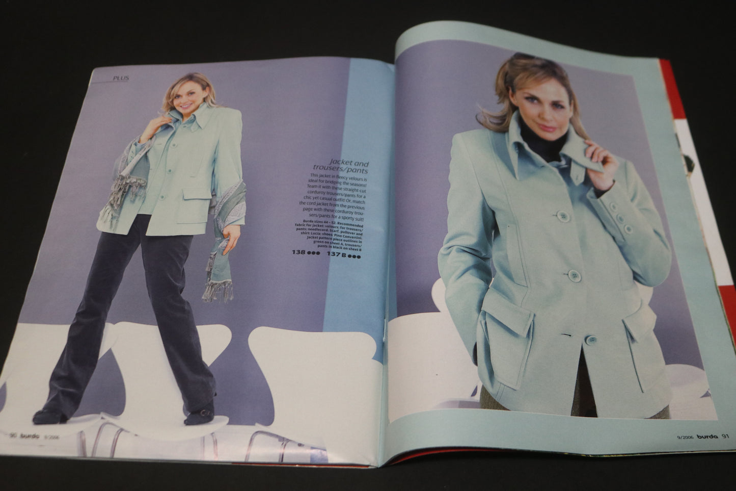 ENGLISH September 2006 Burda A World of Fashion Sewing Magazine with Pattern Insert