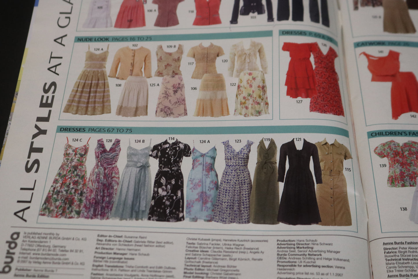 ENGLISH May 2007 Burda A World of Fashion Sewing Magazine with Pattern Insert