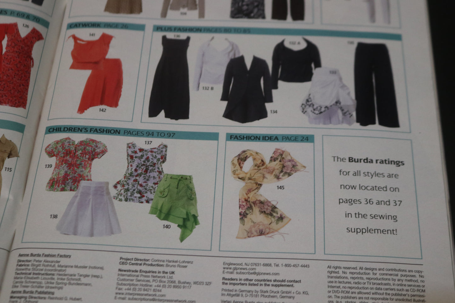 ENGLISH May 2007 Burda A World of Fashion Sewing Magazine with Pattern Insert